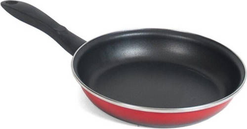 Magefesa Aluminium Koekenpan/hapjespan Merida Rood Met Anti-aanbak Laag 24 Cm - Koekenpannen