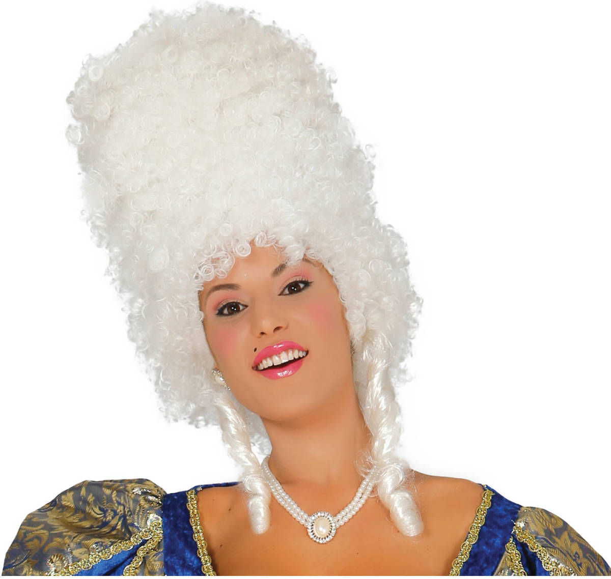 Fiestas Guirca Verkleedpruik Barok Dames Synthetisch Wit
