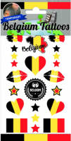 Yourstockshop Funny Products Neptattoos België Papier Zwart/geel/rood 12 Stuks