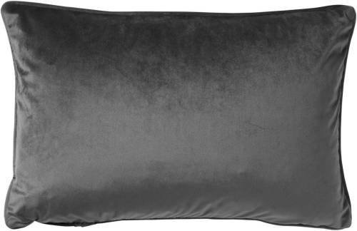 Dutch Decor Finn - Sierkussen Velvet Charcoal Gray 40x60 Cm - Grijs - Grijs