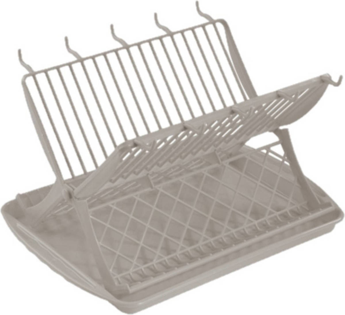 Hega Hogar Beige Afdruiprek 2-laags Met Lekbak 43 X 32 X 25 Cm - Afdruiprekken
