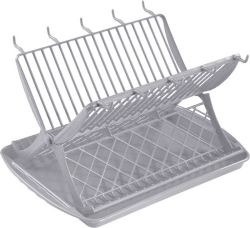 Hega Hogar Antraciet Grijs Afdruiprek 2-laags Met Lekbak 43 X 32 X 25 Cm - Afdruiprekken