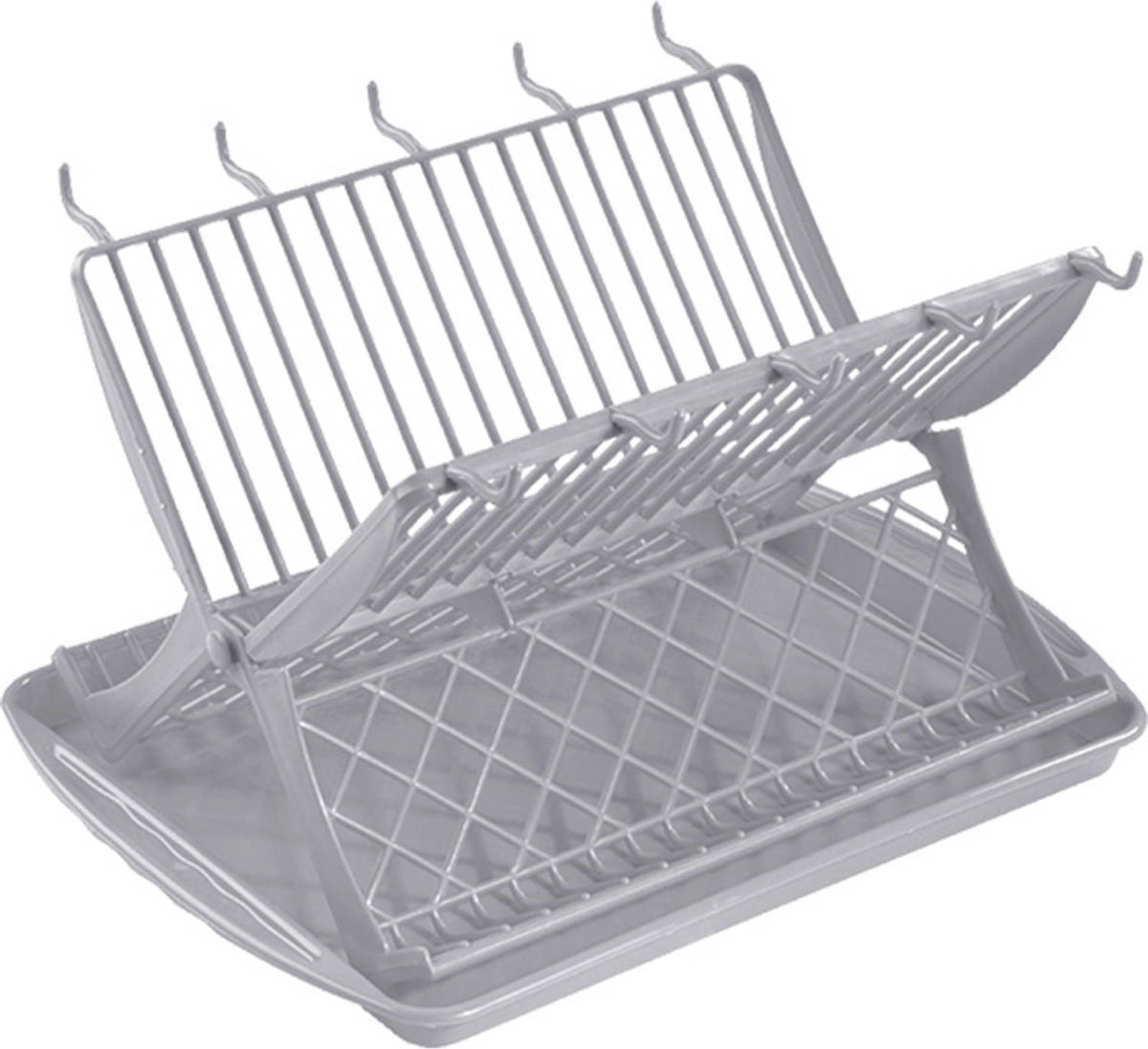 Hega Hogar Antraciet Grijs Afdruiprek 2-laags Met Lekbak 43 X 32 X 25 Cm - Afdruiprekken