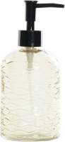 Shoppartners Zeeppompje/zeepdispenser Geel Van Glas 450 Ml - Zeeppompjes
