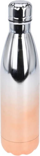 Rvs Thermosfles / Isoleerfles Voor Onderweg 500 Ml Metallic Oranje/roze - Thermosflessen