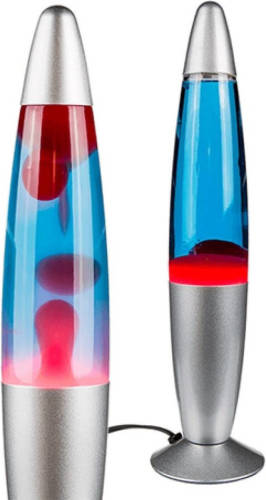 Orange85 Lavalamp - Voor Kinderen - Rood Blauw - Raketvorm - 20w - 34 Cm - Met Stekker