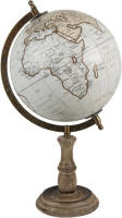 Clayre & Eef Grijze Wereldbol/globe 22*22*37 Cm 64929
