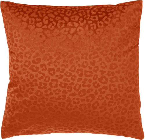 Dutch Decor Chessy - Kussenhoes Met Dierenprint 45x45 Cm Potters Clay - Oranje - Oranje