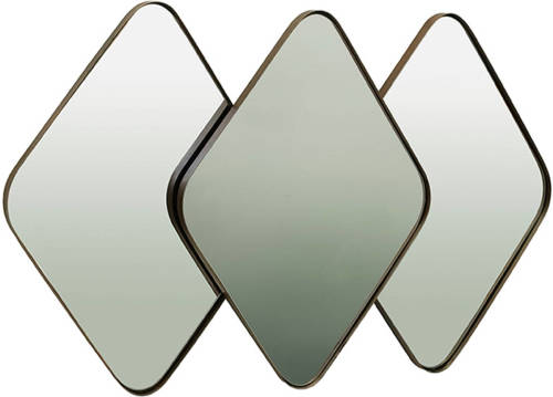 Clayre & Eef Wandspiegel 110*6*70 Cm Bruin Ijzer Grote Spiegel Muur Spiegel Wand Spiegel Bruin Grote Spiegel Muur