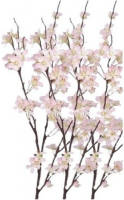 Shoppartners 3x Stuks Roze Appelbloesem Kunstbloem/tak Met 57 Bloemetjes 84 Cm - Kunstbloemen