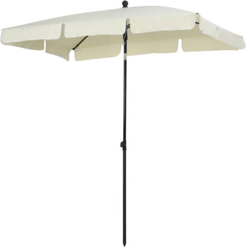 Zenzee Zonnescherm - Parasol - Balkonparasol - Balkon Parasol - Strandparasol - Rechthoek - Knikbaar - 200 X 125 Cm - Creme