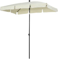 Zenzee Zonnescherm - Parasol - Balkonparasol - Balkon Parasol - Strandparasol - Rechthoek - Knikbaar - 200 X 125 Cm - Creme