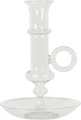 Clayre & Eef Kandelaar 6gl2799 Ø 12*17 Cm - Transparant Glas