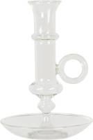 Clayre & Eef Kandelaar 6gl2799 Ø 12*17 Cm - Transparant Glas