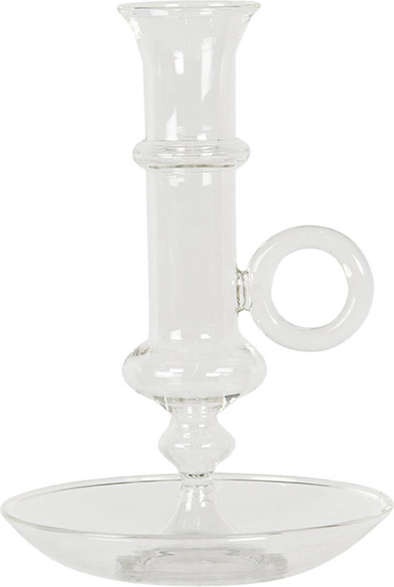 Clayre & Eef Kandelaar 6gl2799 Ø 12*17 Cm - Transparant Glas