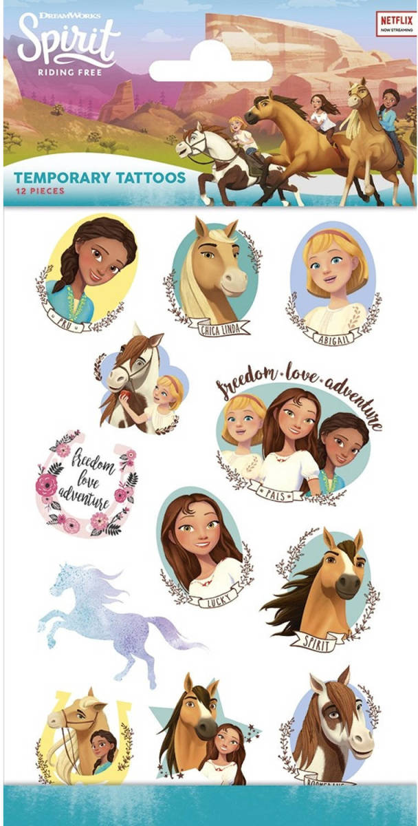 Toysavers Funny Products Kindertattoos Spirit Junior Papier 12 Stuks