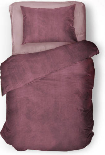 Elegance Dekbedovertrek Velvet Uni - Spicy Red 140x200/220cm
