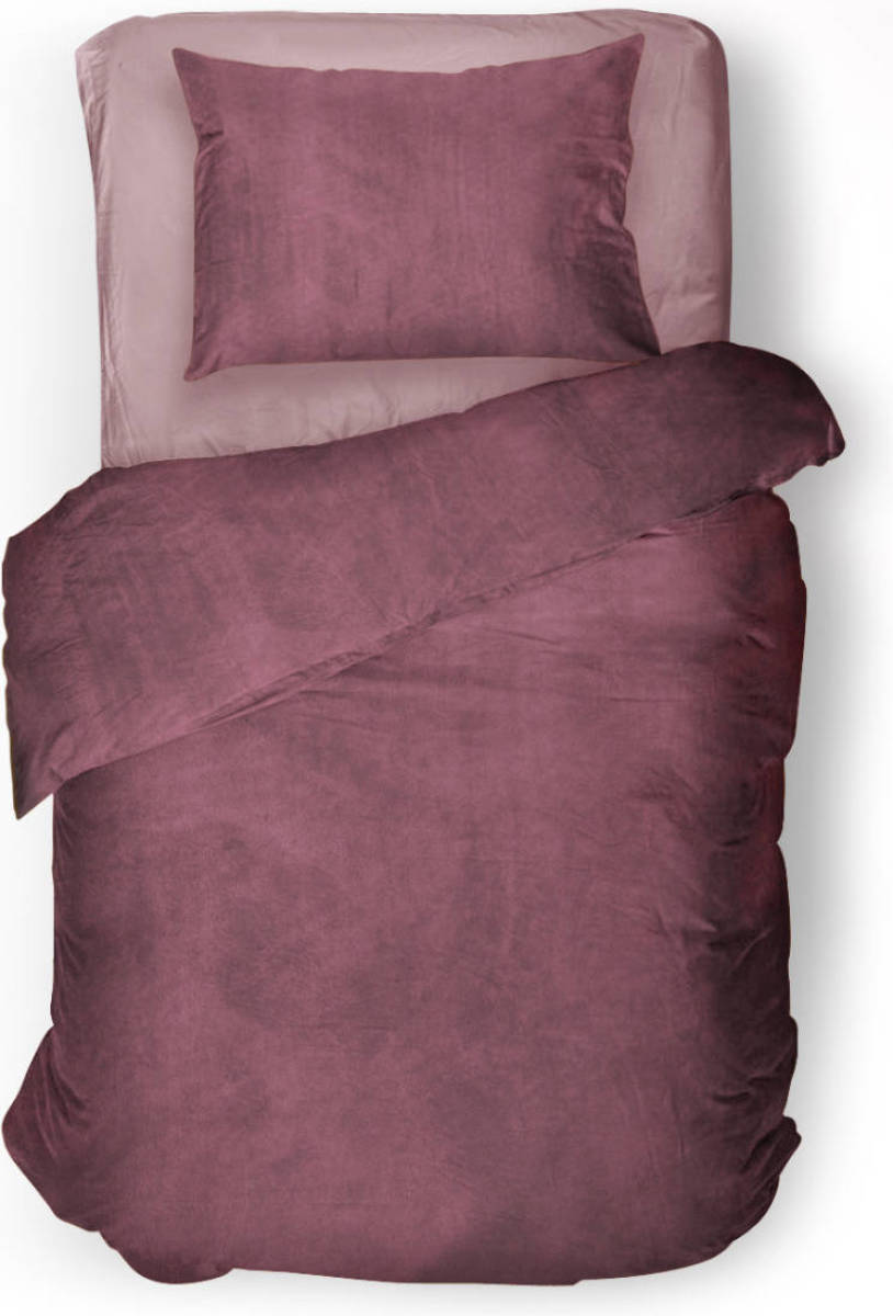 Elegance Dekbedovertrek Velvet Uni - Spicy Red 140x200/220cm