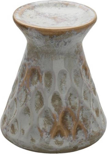 Clayre & Eef Grijze Kandelaar Ø 14*16 Cm 6ce1326