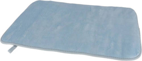 Yourstockshop Sneldrogende Badmat Met Anti Slip Blauw 40 X 60 Cm Rechthoekig - Badmatjes