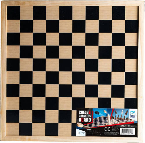 Toysavers Houten Schaakbord/dambord 40 X 40 Cm - Denkspellen