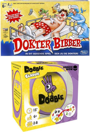 Hasbro Spellenbundel - 2 Stuks - Dokter Bibber & Dobble Classic