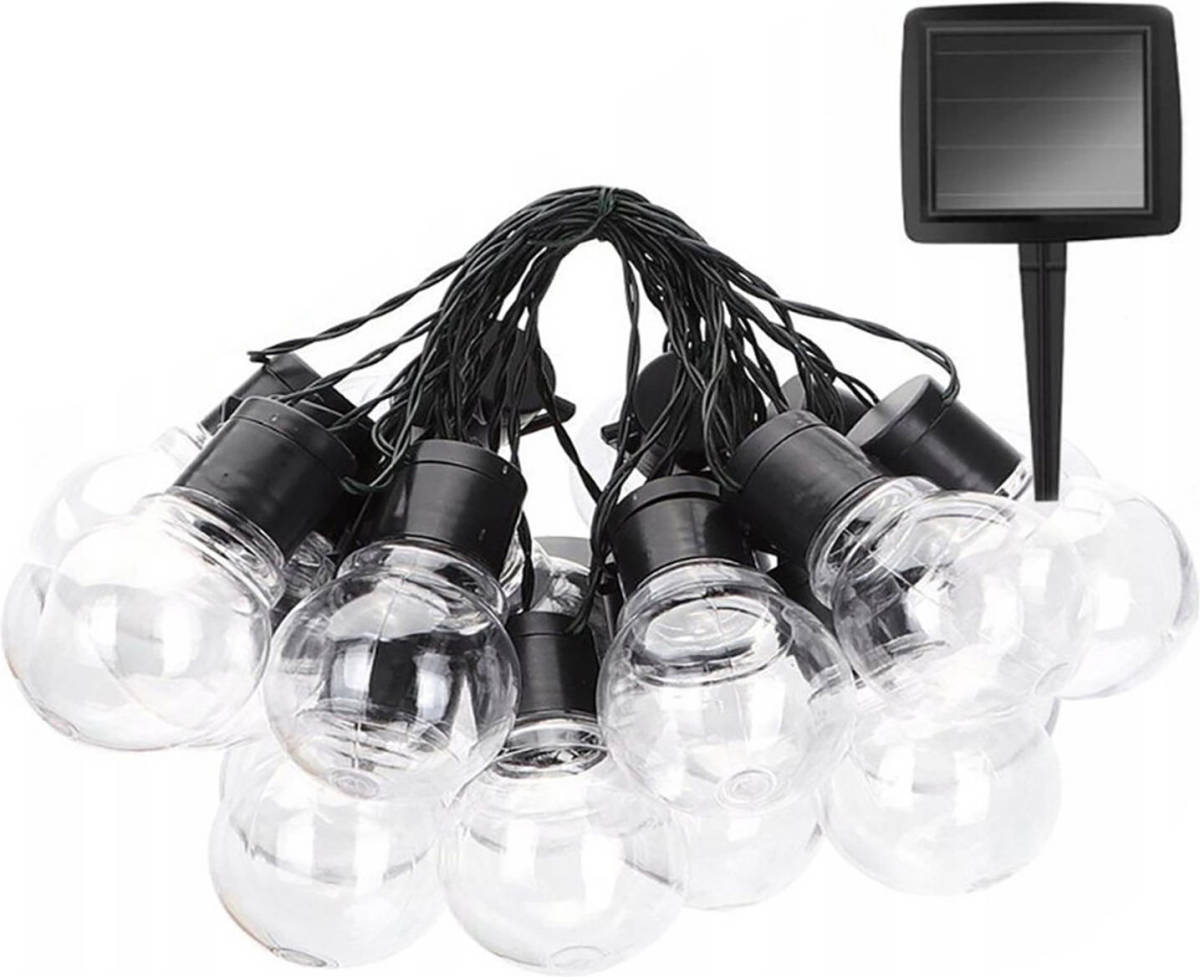 BES LED Led Lichtsnoer Met Zonne-energie - Dag En Nacht Sensor - Prixa Dipy - Warm Wit 3000k - 3.35 Meter - 10 Led's