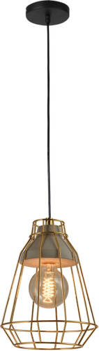 QUVIO Hanglamp Beton En Staal - Quv5096l-gold