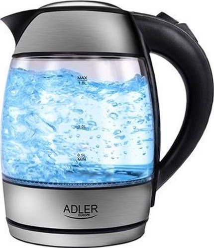 Adler Top Choice - Glazen Waterkoker - 2200 Watt - 1.8 Liter - Droogkookbeveiliging - Led