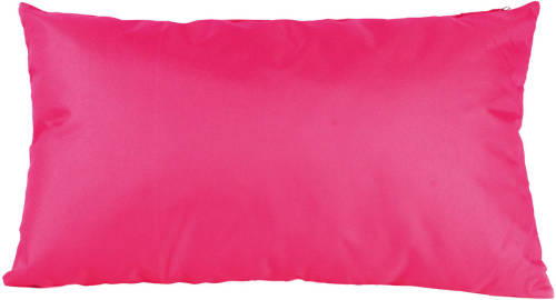 Anna's Collection 1x Bank/sier Kussens Voor Binnen En Buiten In De Kleur Fuchsia Roze 30 X 50 Cm - Sierkussens