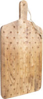 Clayre & Eef Decoratie Snijplank 25*50*2 Cm Bruin Hout Hartjes Borrelplank Tapasplank Serveerplank Bruin Borrelplank