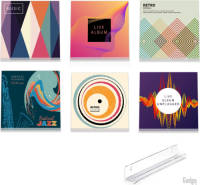 Gadgy Vinyl Platen Wandhouder 6 St. - Lp Platenhouder Acryl - Platen Deco Transparant - Vinyl Wandhouder - 30 X 4 X 4 Cm