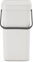 Brabantia Sort & Go Afvalemmer 12 Liter - Light Grey