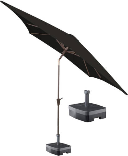 Kopu ® Vierkante Parasol Altea 230x230 Cm Met Voet - Black