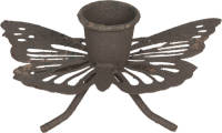 Clayre & Eef Kandelaar 9*6*4 Cm Bruin Ijzer Kaarsenstandaard