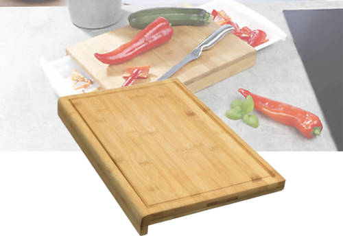 Shoppartners Snijplank Hout - Met Uitneembare Bakjes