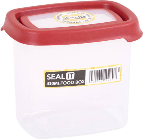 Vepa Bins Wham Vershoudbakken Seal It 430 Ml Rood 4 Stuks