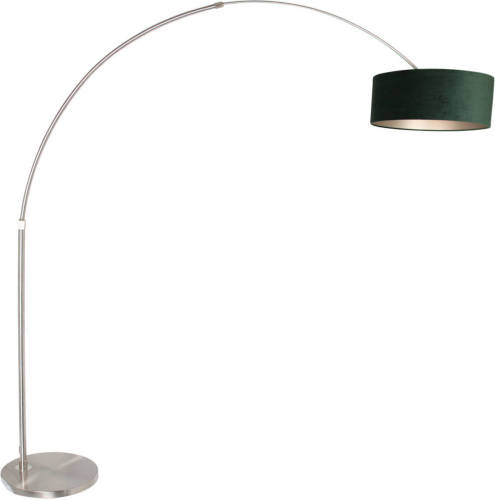 Steinhauer Vloerlamp Sparkled Light 8124 Staal Kap Groene Velours