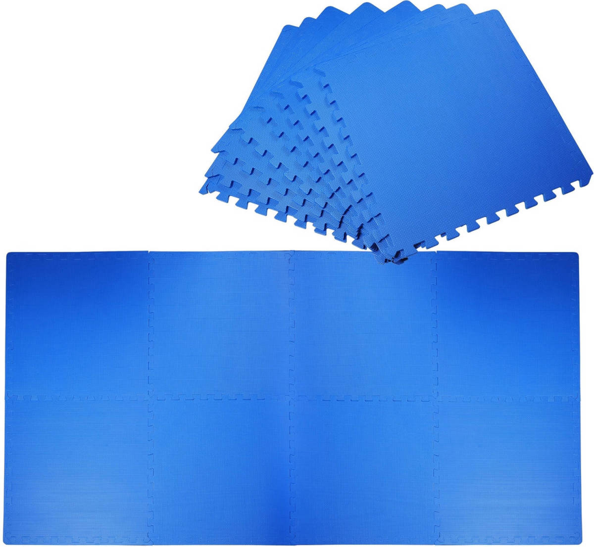 Zenzee Puzzelmat - Speelmat - Kruipmat - Baby - Kinderen - Eva Foam - 8 Delig - 120 X 240 Cm - Blauw