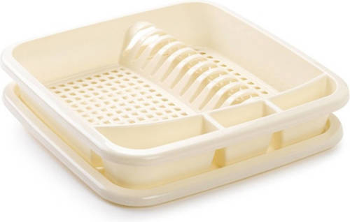 Forte Plastics Creme Wit Afdruiprek Met Lekbak 39 X 39 Cm - Afdruiprekken
