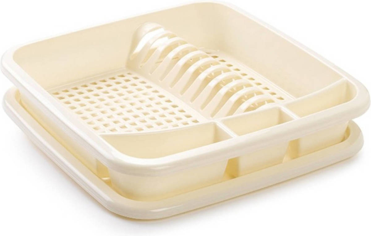 Forte Plastics Creme Wit Afdruiprek Met Lekbak 39 X 39 Cm - Afdruiprekken