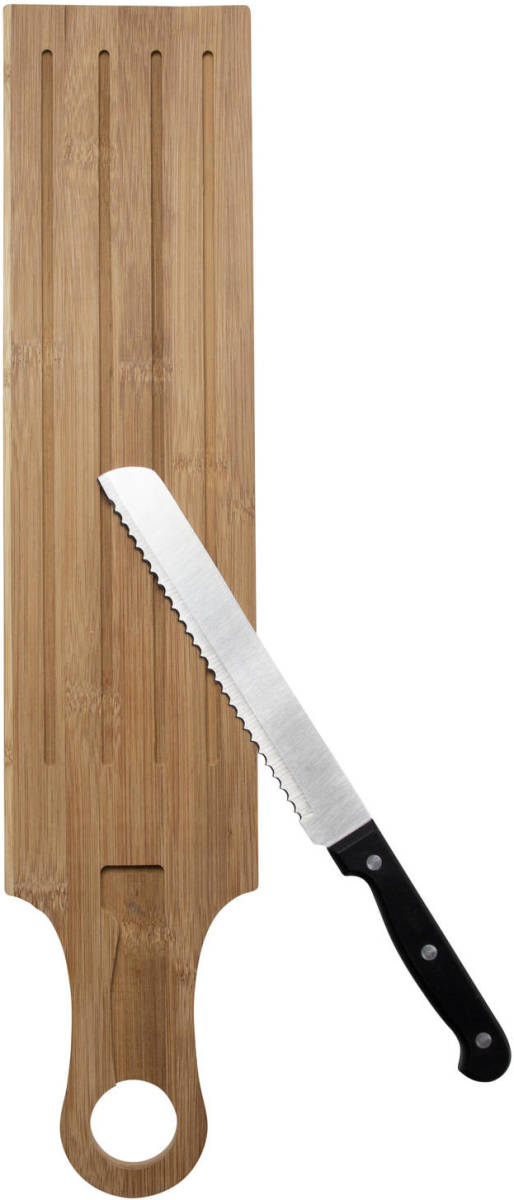 Lowenthal Serveerplank/snijplank/broodplank Van Hout Met Broodmes L50 X B11 Cm - Snijplanken