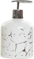 Shoppartners Zeeppompje/zeepdispenser Wit Van Glas 350 Ml - Zeeppompjes