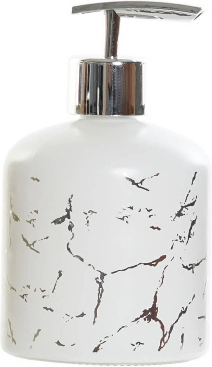 Shoppartners Zeeppompje/zeepdispenser Wit Van Glas 350 Ml - Zeeppompjes