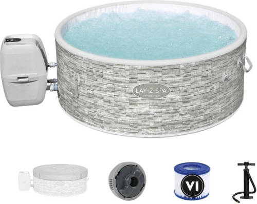 Bestway - Jacuzzi - Lay-z-spa - Vancouver Plus - Opblaasbaar - Bubbelbad - Incl. Toebehoren - Ø155cm