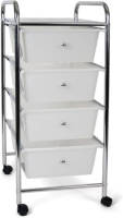 Shoppartners Badkamer Trolley/kastje Met 4 Lades En Plank 36 X 76 Cm Van Kunststof - Opberg Trolley