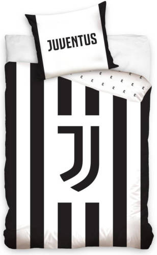 Zydante Swisstech Juventus Dekbedovertrek - Eenpersoons - 140x200 Cm - Kussensloop 60x70 Cm - Katoen - Zwart/wit