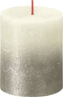 Bolsius Rustiek Fading Metallic Stompkaars 80/68 Soft Pearl Champagne