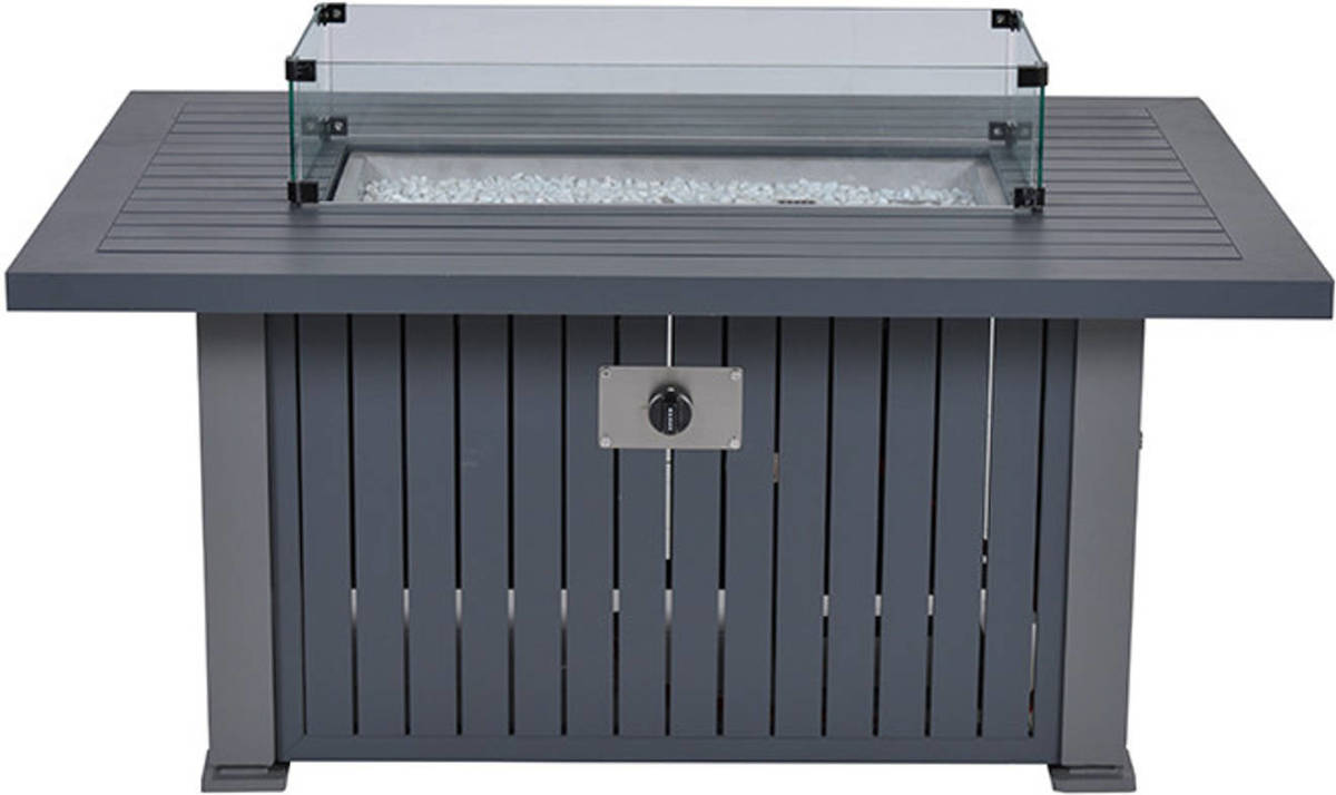 Garden Impressions Cozy Living Gas Vuurtafel Albufeira 132x89xh61 Cm Donker Grijs