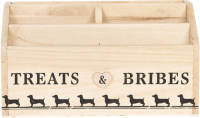 Clayre & Eef Tijdschriftenhouder 28*12*15 Cm Bruin Hout Rechthoek Lectuurbak Krantenbak Magazinehouder Tijdschriftenrek